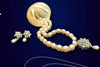 Pearl necklace with matching earrings