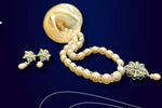 Pearl necklace with matching earrings
